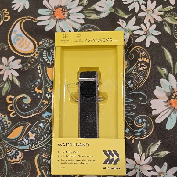 ❤️10/$16 All in Motion Black Watch Band for Apple Watch - Picture 1 of 4